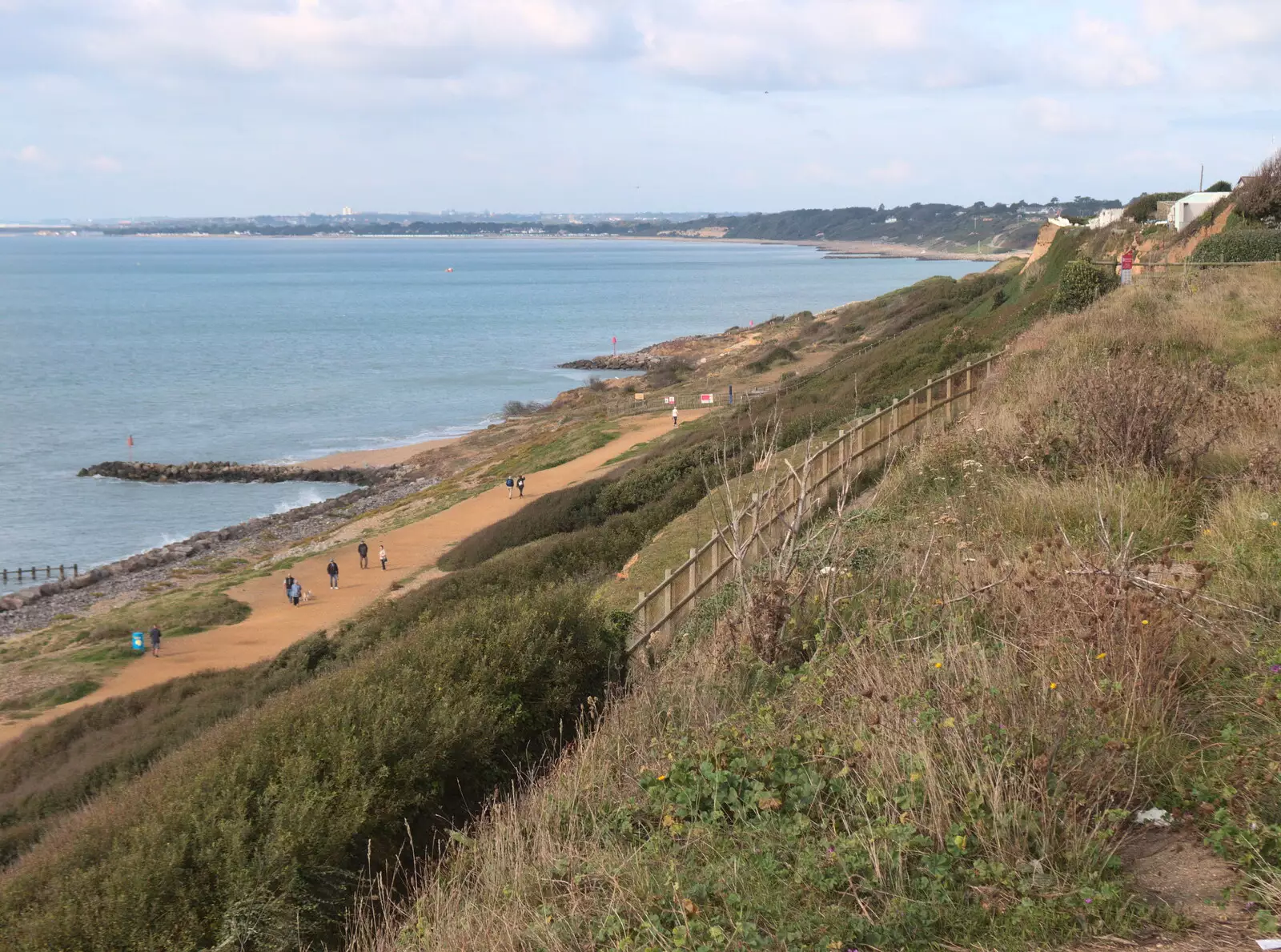 Barton cliff top, looking to Bournemouth, from Grandmother's Wake, Winkton, Christchurch, Dorset - 18th September 2017