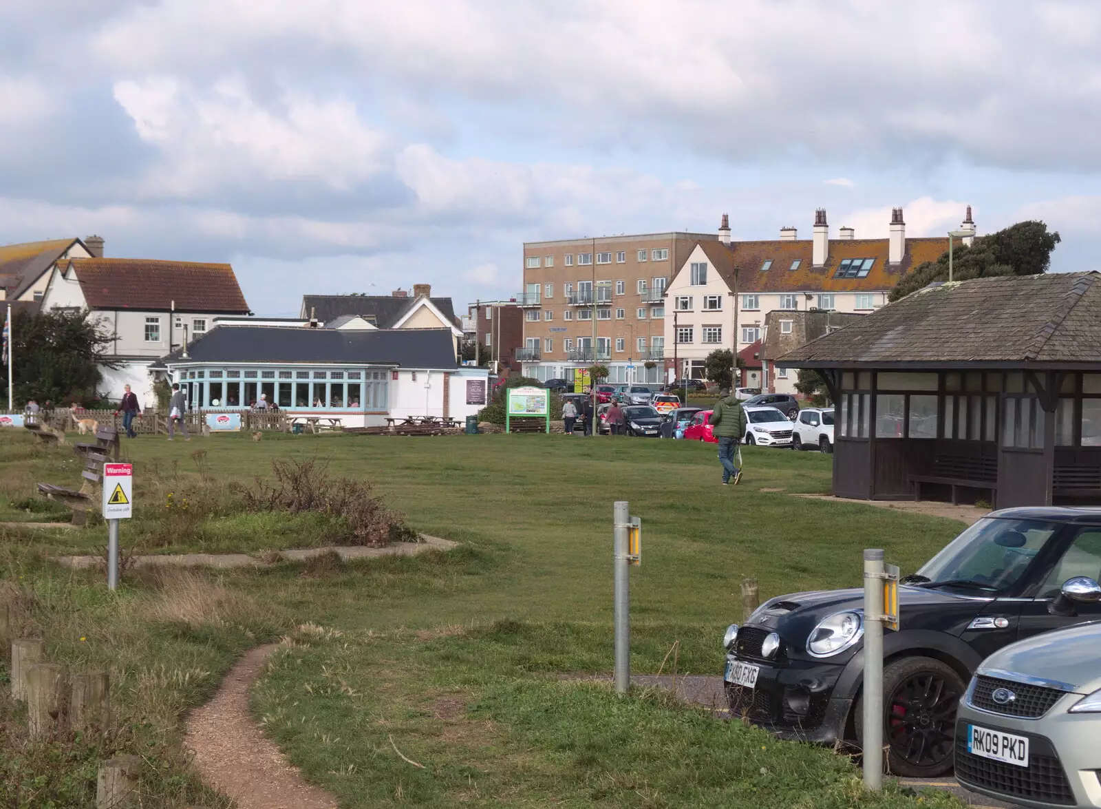 The Beachcomber Café and Barton flats, from Grandmother's Wake, Winkton, Christchurch, Dorset - 18th September 2017