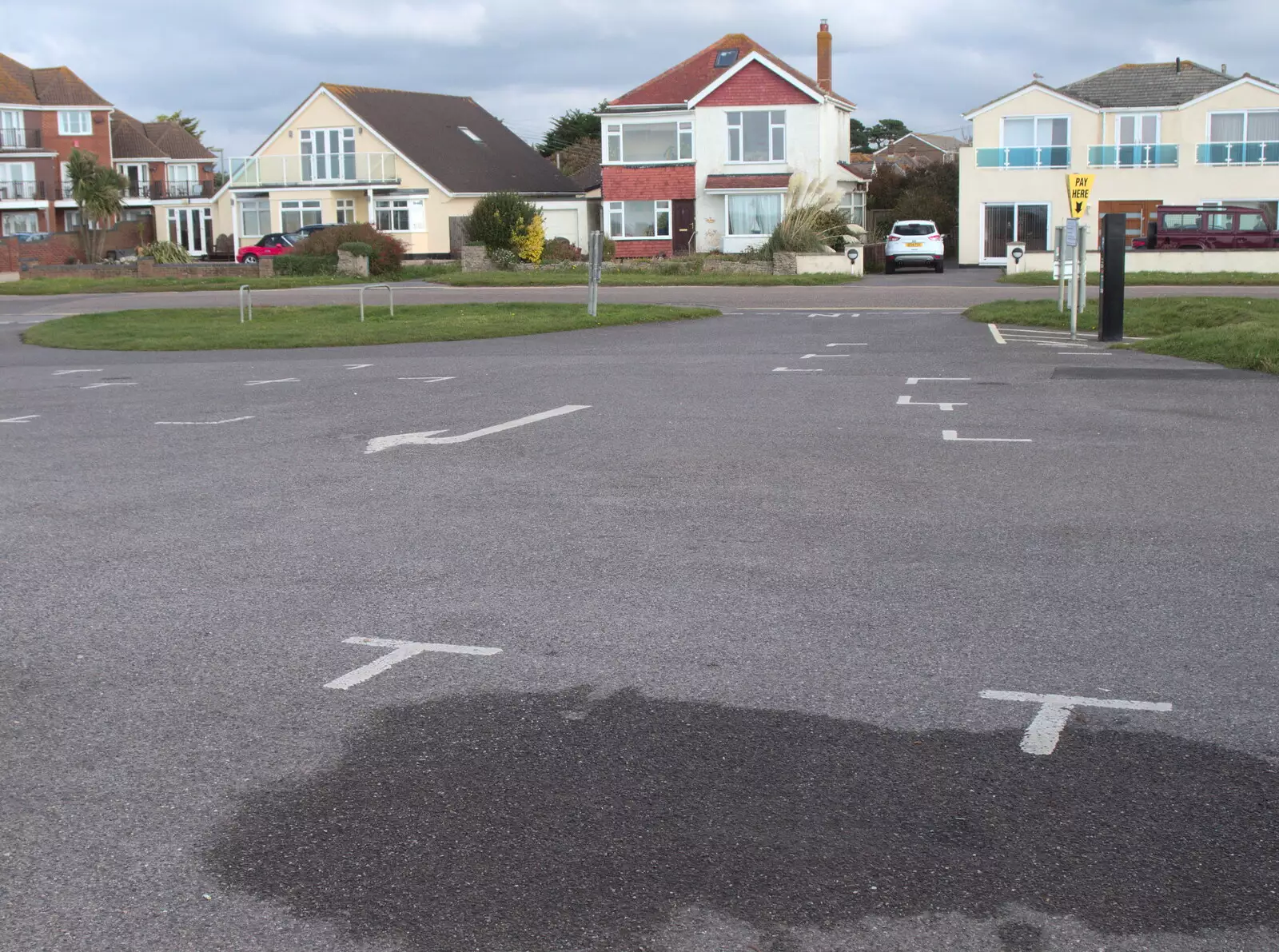 An empty car park on the cliff top, from Grandmother's Wake, Winkton, Christchurch, Dorset - 18th September 2017