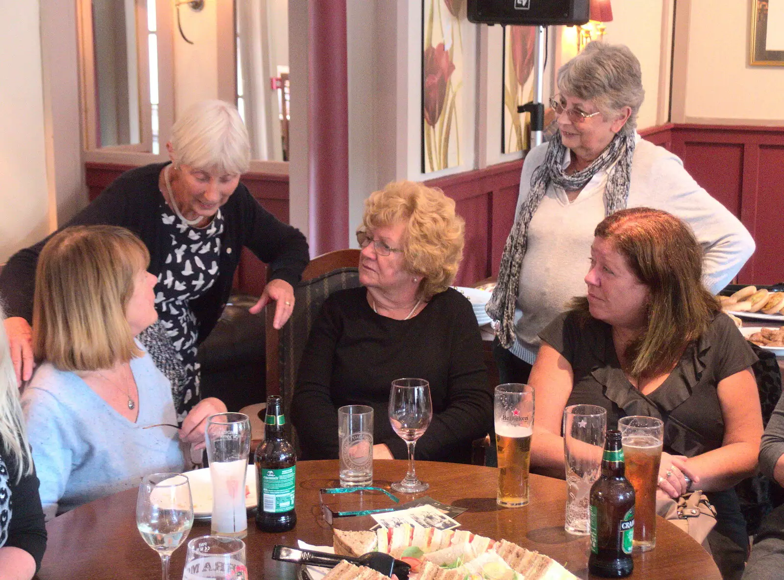 Mother, left, talks, from Grandmother's Wake, Winkton, Christchurch, Dorset - 18th September 2017