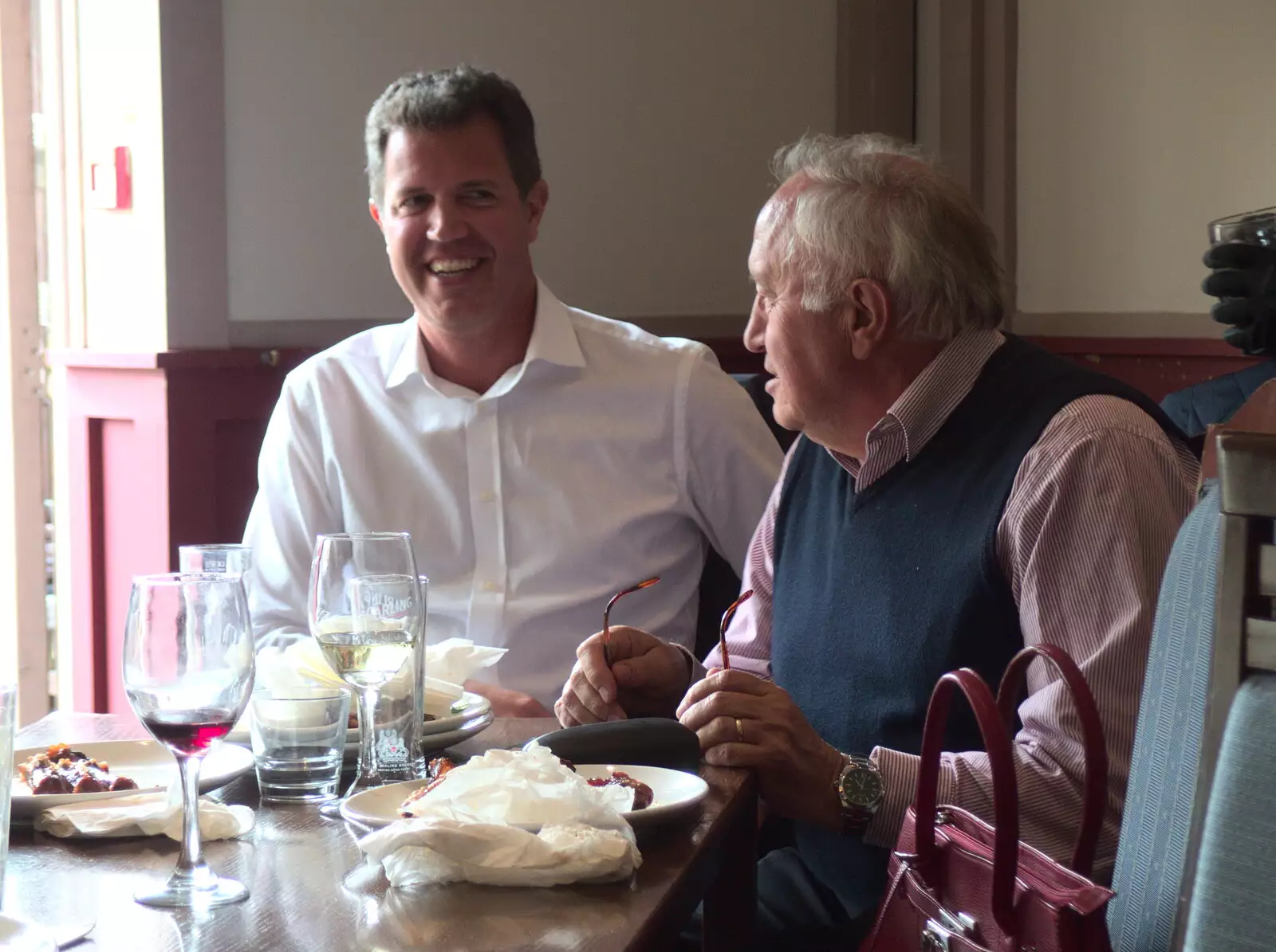 Cousin Alex and Uncle Bruno from Geneva, from Grandmother's Wake, Winkton, Christchurch, Dorset - 18th September 2017