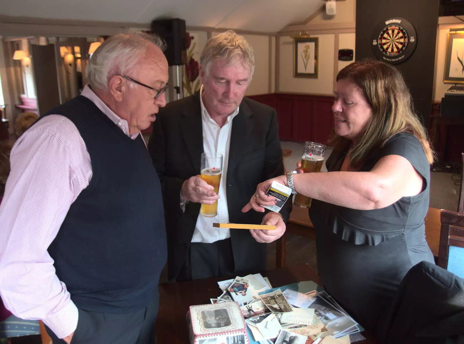 Bruno looks at photographs, from Grandmother's Wake, Winkton, Christchurch, Dorset - 18th September 2017