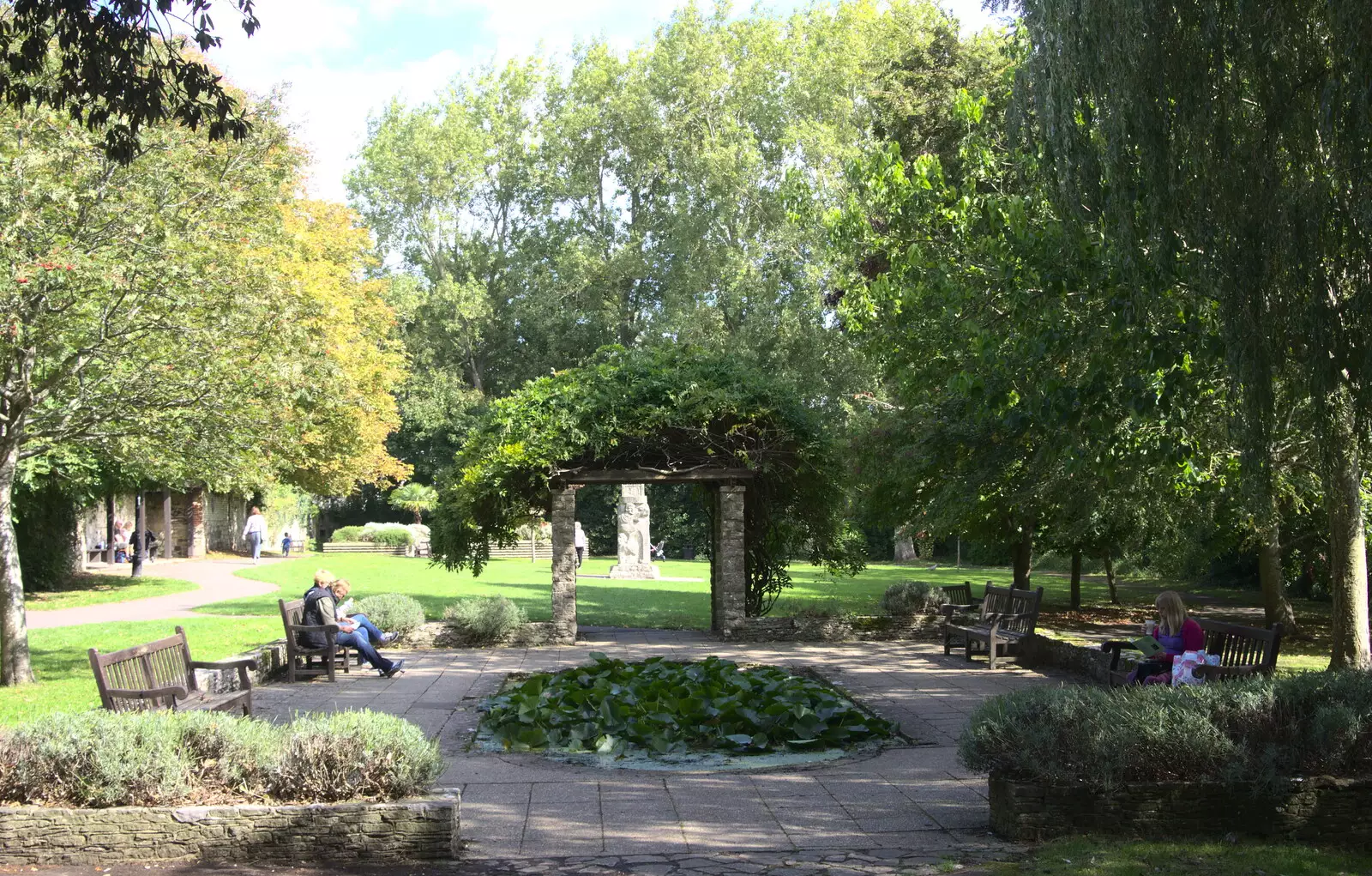 In the gardens near the priory, from Grandmother's Wake, Winkton, Christchurch, Dorset - 18th September 2017