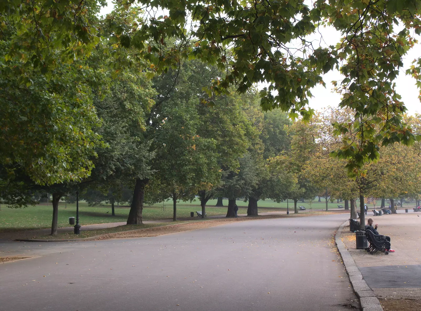 Looking back along Serpentine Road, from Hyde Park and Carpets, London and Diss - 20th September 2017