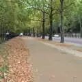 Constitution Hill is getting covered in dead leaves, Hyde Park and Carpets, London and Diss - 20th September 2017