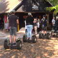A bunch of Segway riders roll in, Fred Goes Ape, High Lodge, Brandon, Suffolk - 24th September 2017