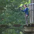 Isobel contemplates her next move, Fred Goes Ape, High Lodge, Brandon, Suffolk - 24th September 2017