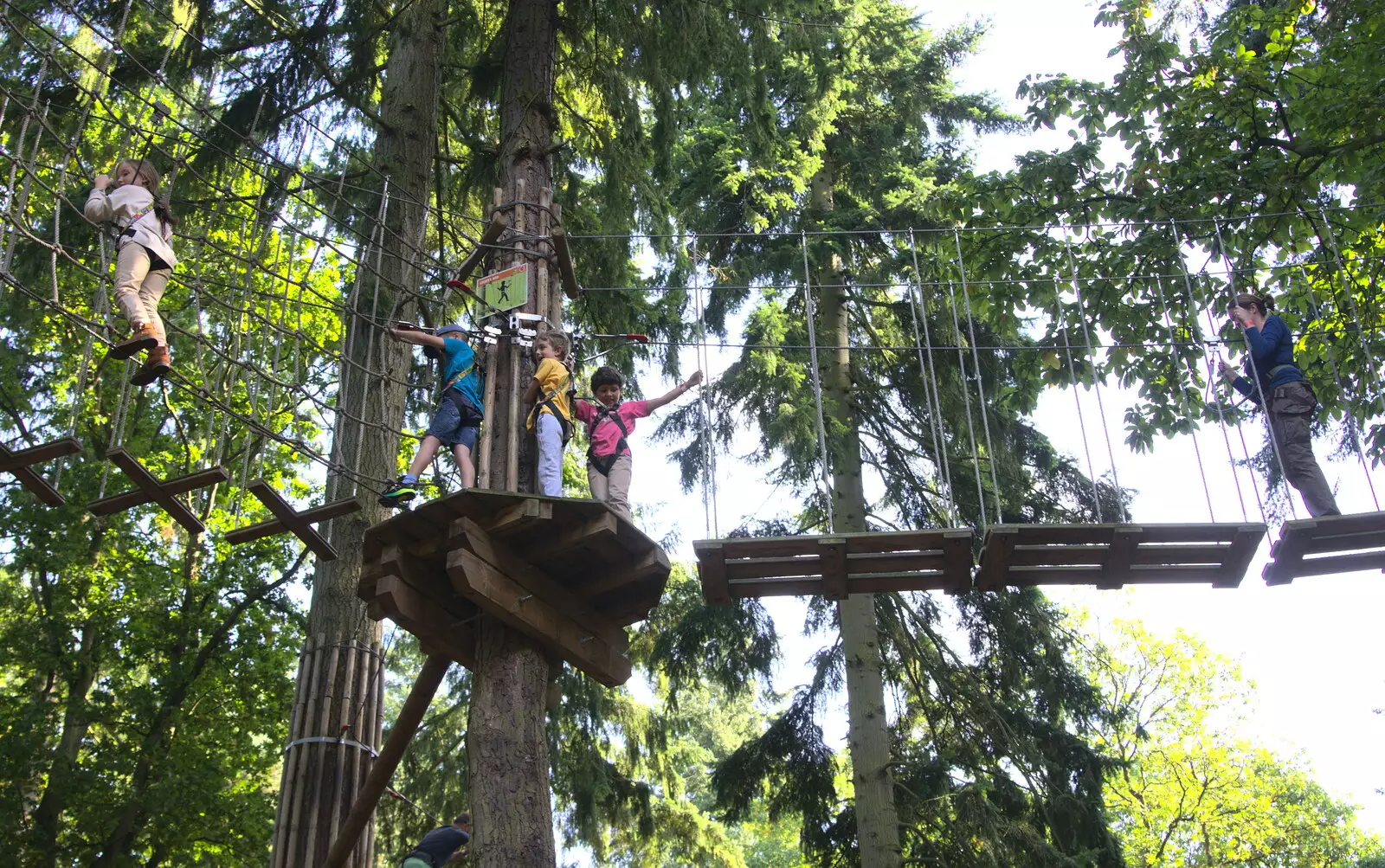 Isobel heads over to where the boys are, from Fred Goes Ape, High Lodge, Brandon, Suffolk - 24th September 2017