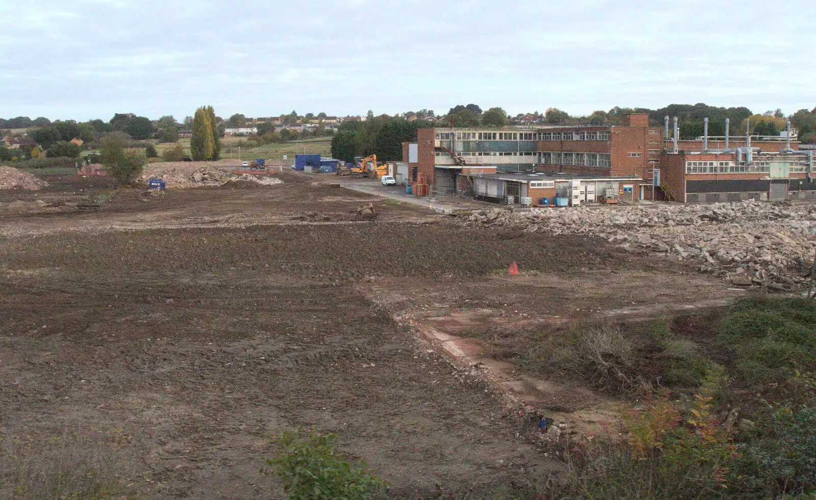 The site is slowly reclaimed, from Public Service Broadcasting at the UEA and some Dereliction, Norwich and Brantham - 14th October 2017