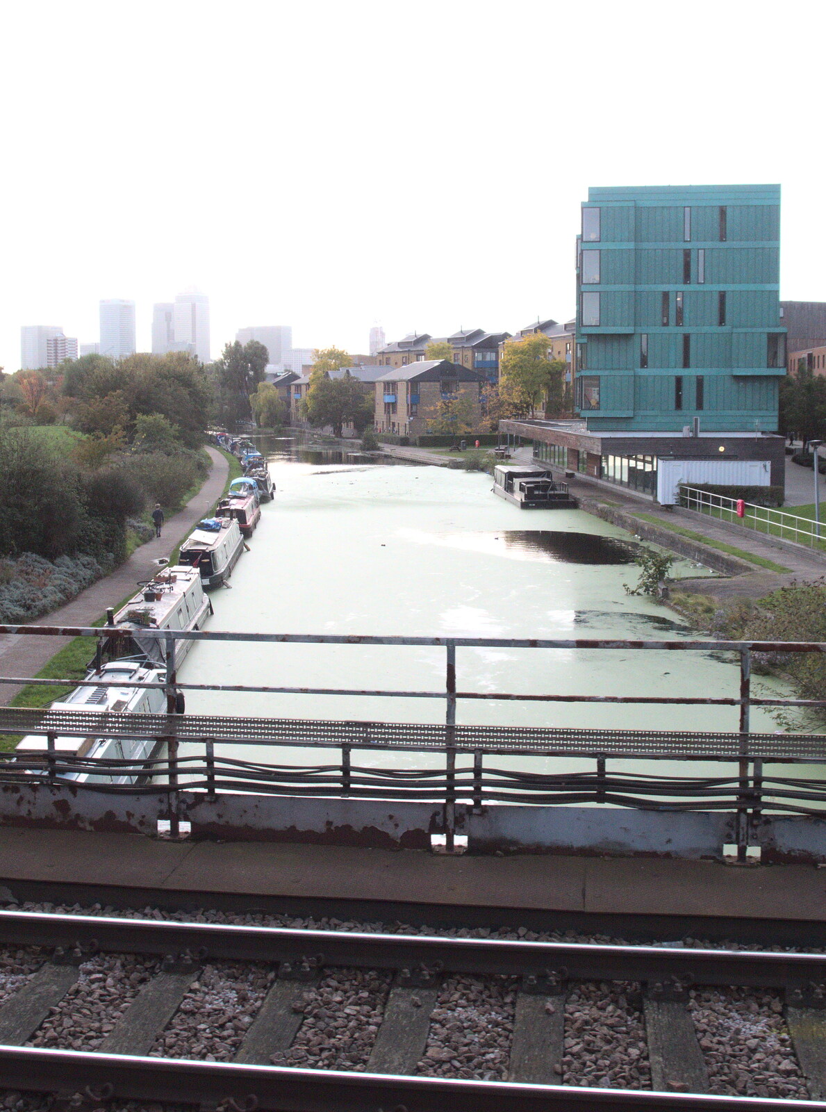 The Regents Canal is all green algae again from Public Service Broadcasting at the UEA and some Dereliction, Norwich and Brantham - 14th October 2017