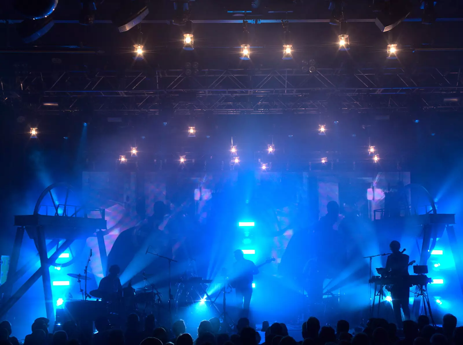 Public Service Broadcasting on stage, from Public Service Broadcasting at the UEA and some Dereliction, Norwich and Brantham - 14th October 2017