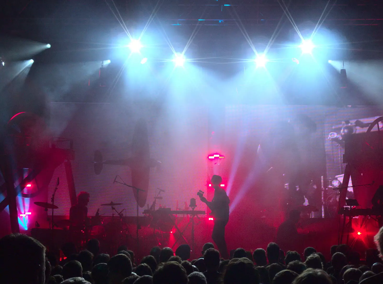 The band play 'Spitfire', from Public Service Broadcasting at the UEA and some Dereliction, Norwich and Brantham - 14th October 2017