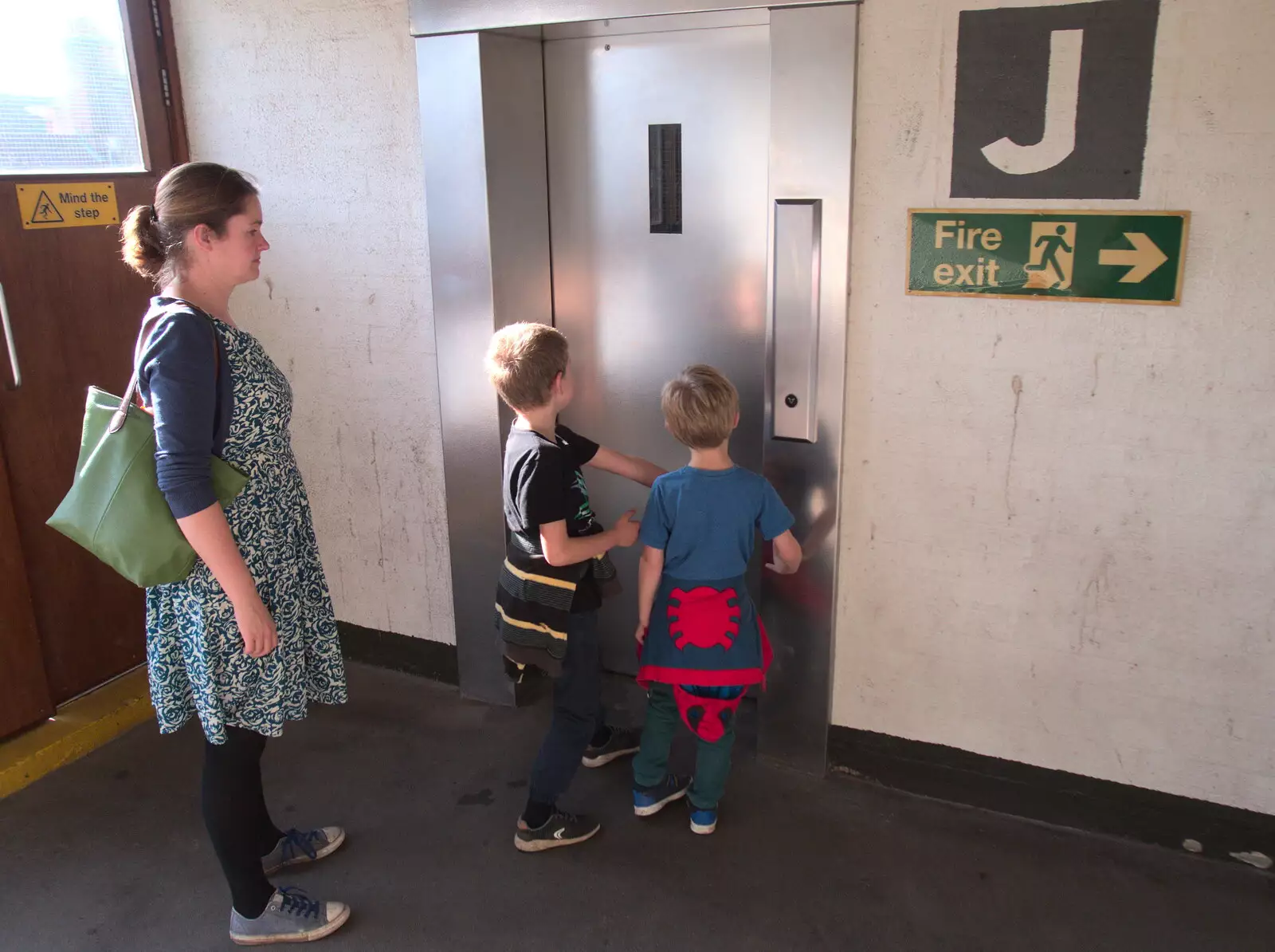 The dodgy-looking lift in St. Giles car park, from Trafalgar Day and Pizza, Norwich, Norfolk - 15th October 2017