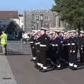 Cadets start marching around, Trafalgar Day and Pizza, Norwich, Norfolk - 15th October 2017