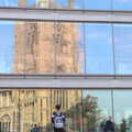 St. Peter Mancroft reflected in the Forum, Trafalgar Day and Pizza, Norwich, Norfolk - 15th October 2017