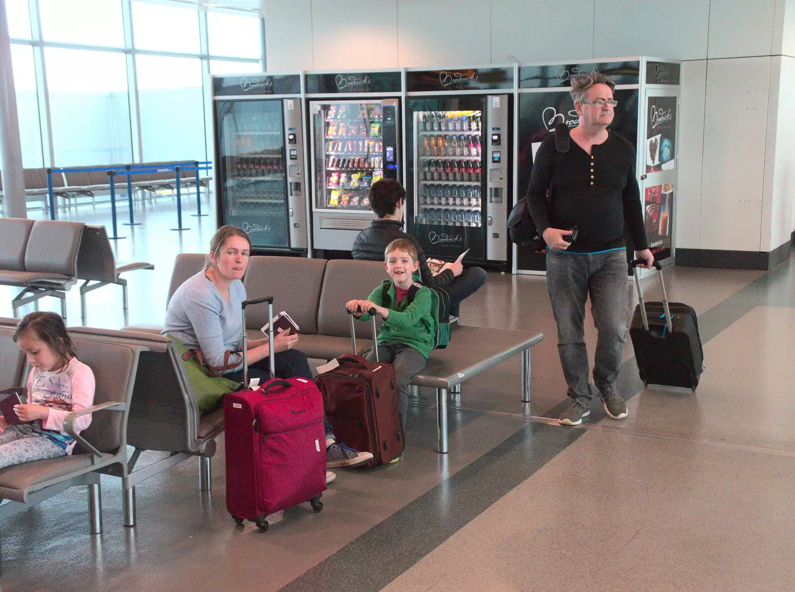 Hanging around at Stansted, from Barcelona and Parc Montjuïc, Catalonia, Spain - 21st October 2017