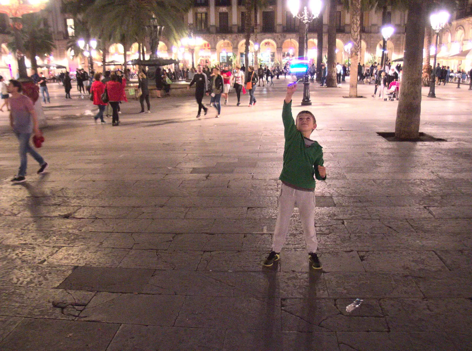 Fred in Plaça Reial, just off La Rambla, from Barcelona and Parc Montjuïc, Catalonia, Spain - 21st October 2017