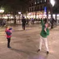 Fred lets fly one of his helicopter spinney things, Barcelona and Parc Montjuïc, Catalonia, Spain - 21st October 2017