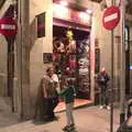 Louise is outside for a ciggy, Barcelona and Parc Montjuïc, Catalonia, Spain - 21st October 2017