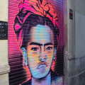 Street art on the shuttered door of Redrum, Barcelona and Parc Montjuïc, Catalonia, Spain - 21st October 2017