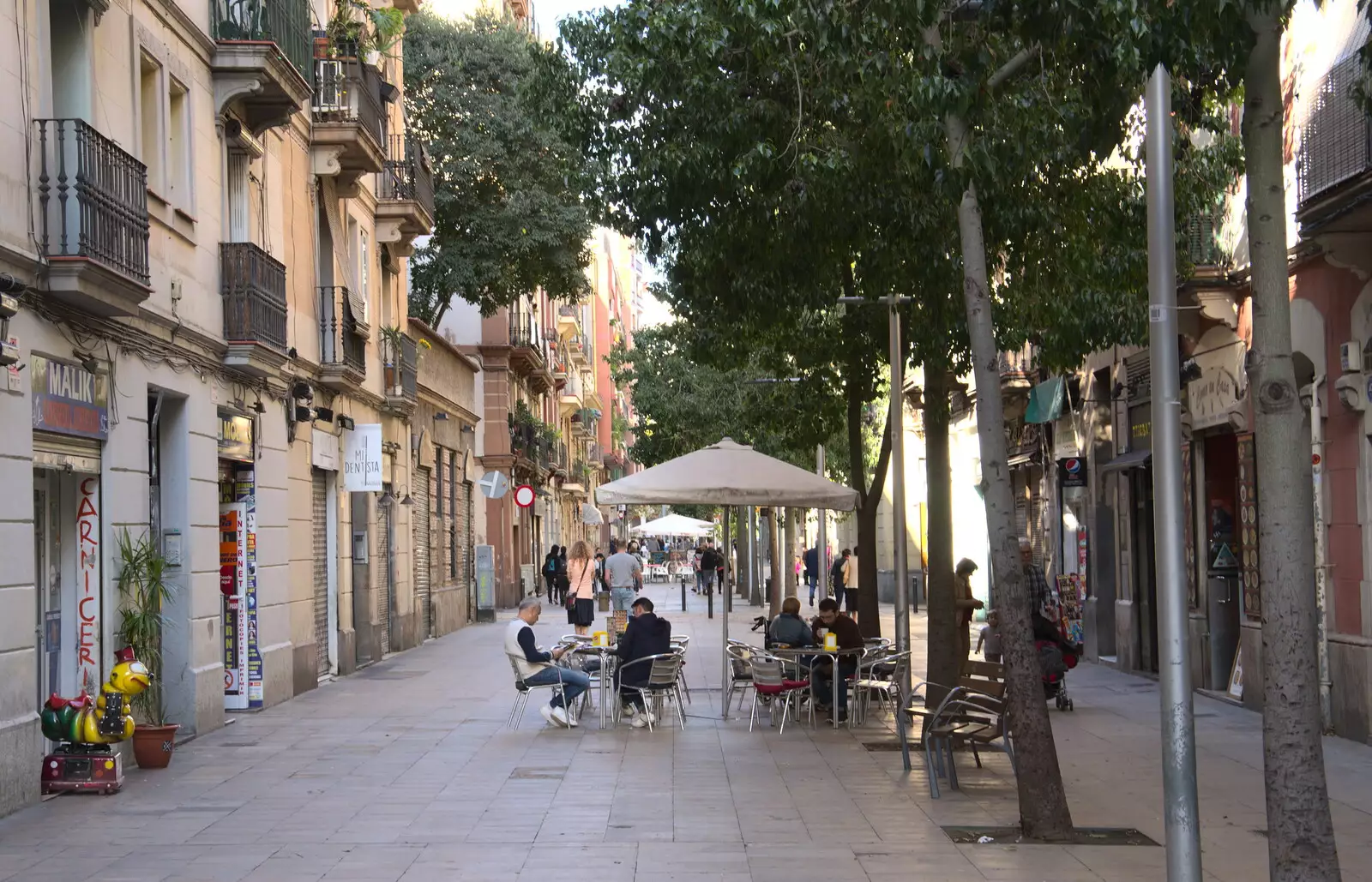 Carrer de Blai, from Barcelona and Parc Montjuïc, Catalonia, Spain - 21st October 2017