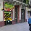 A fruit shop opens early, Barcelona and Parc Montjuïc, Catalonia, Spain - 21st October 2017