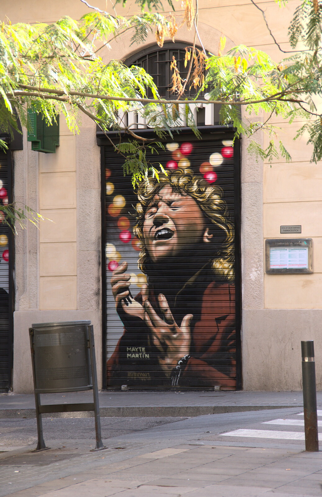 Overblown street art from Barcelona and Parc Montjuïc, Catalonia, Spain - 21st October 2017