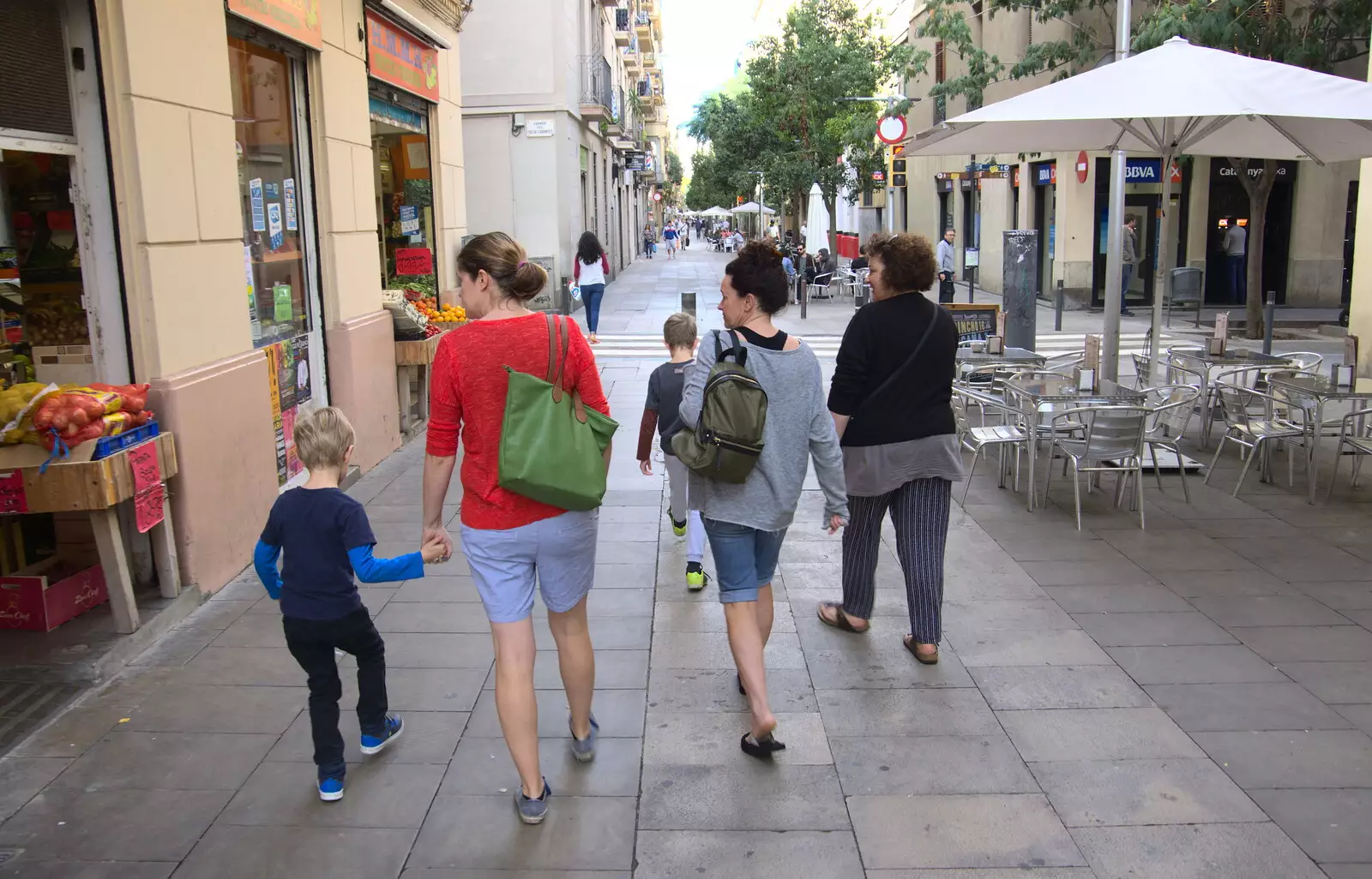 Strolling down Carrer de Blai, from Barcelona and Parc Montjuïc, Catalonia, Spain - 21st October 2017