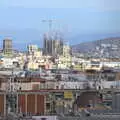 A view of La Sagrada Familia, Barcelona and Parc Montjuïc, Catalonia, Spain - 21st October 2017