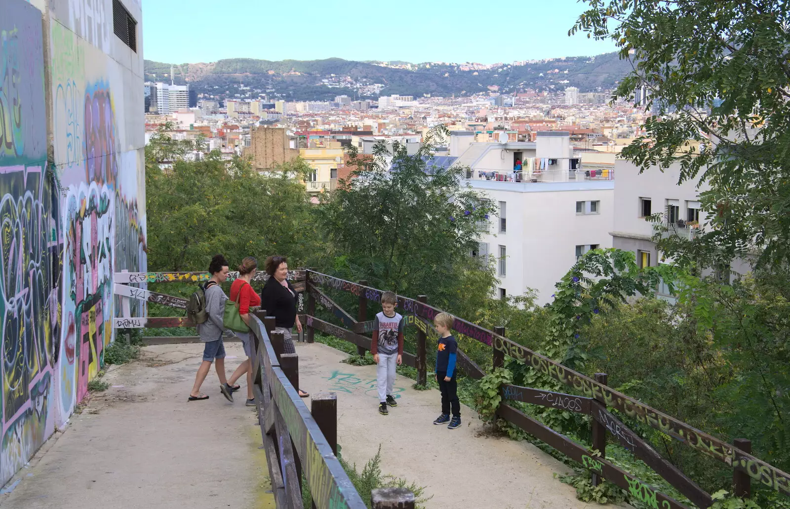 We walk back down to Passeig de L'Exposició, from Barcelona and Parc Montjuïc, Catalonia, Spain - 21st October 2017