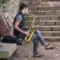 Saxophone in the woods, Barcelona and Parc Montjuïc, Catalonia, Spain - 21st October 2017