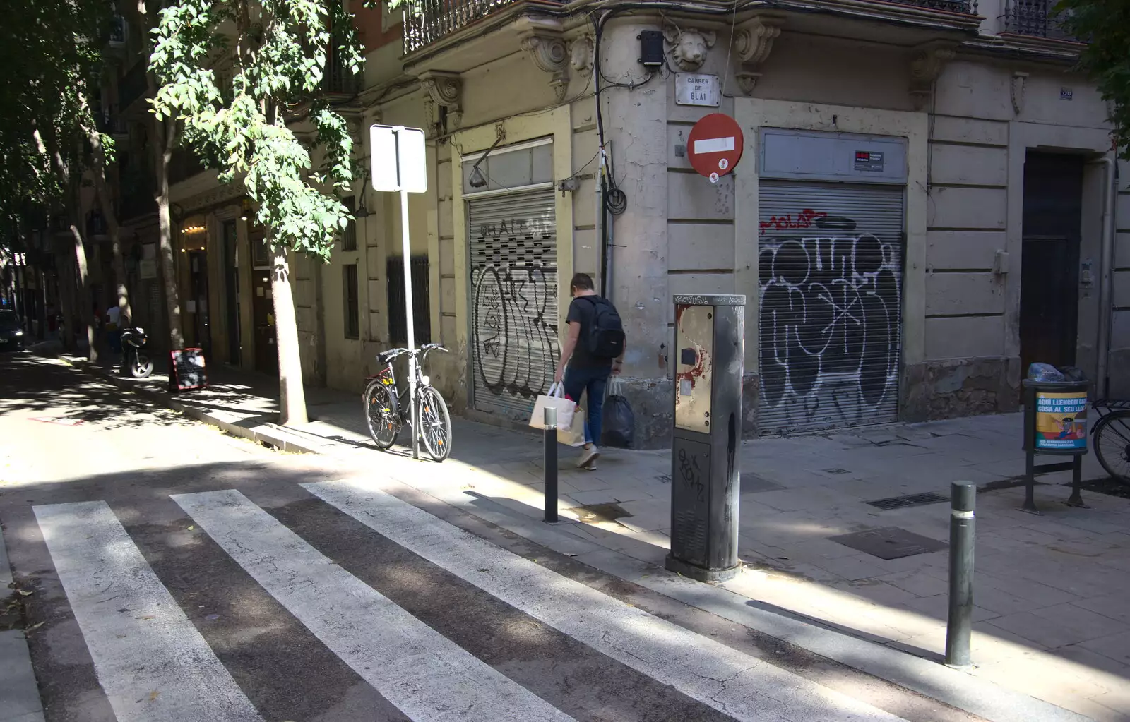 Another zebra crossing, from Barcelona and Parc Montjuïc, Catalonia, Spain - 21st October 2017