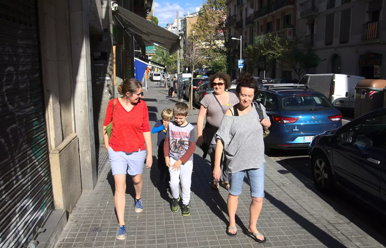 On Carrer Nou de la Rambla, from Barcelona and Parc Montjuïc, Catalonia, Spain - 21st October 2017