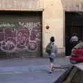 Evelyn looks at graffiti, Barcelona and Parc Montjuïc, Catalonia, Spain - 21st October 2017