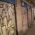 Nighttime graffiti, L'Aquarium de Barcelona, Port Vell, Catalonia, Spain - 23rd October 2017