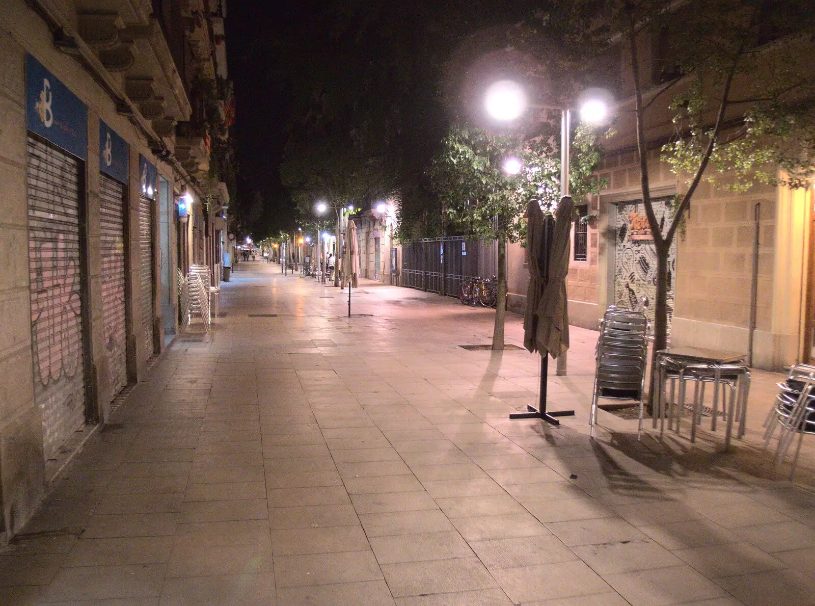 Carrer de Blai is a lot quieter late at night, from L'Aquarium de Barcelona, Port Vell, Catalonia, Spain - 23rd October 2017