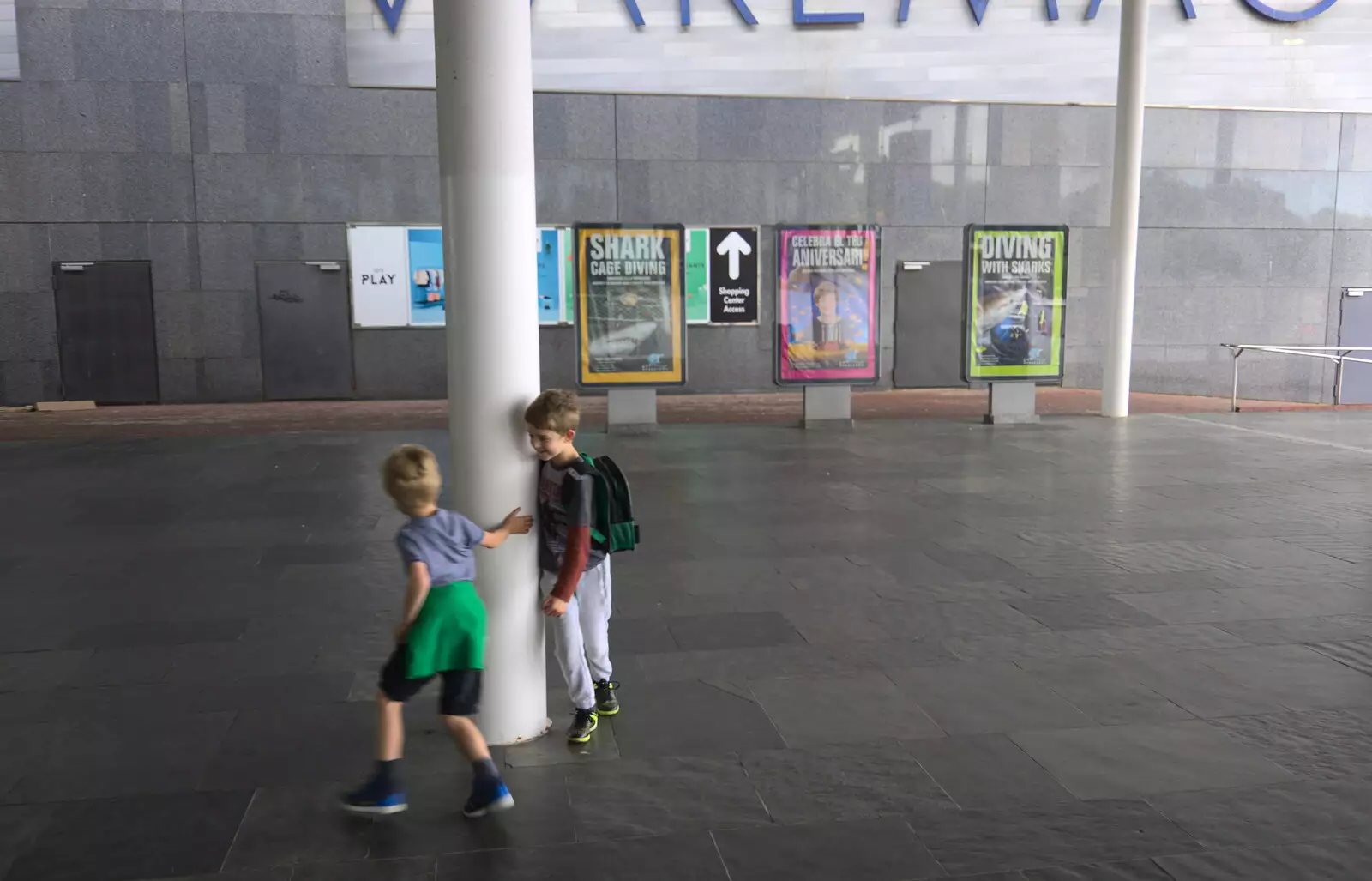 Harry and Fred run around, from L'Aquarium de Barcelona, Port Vell, Catalonia, Spain - 23rd October 2017