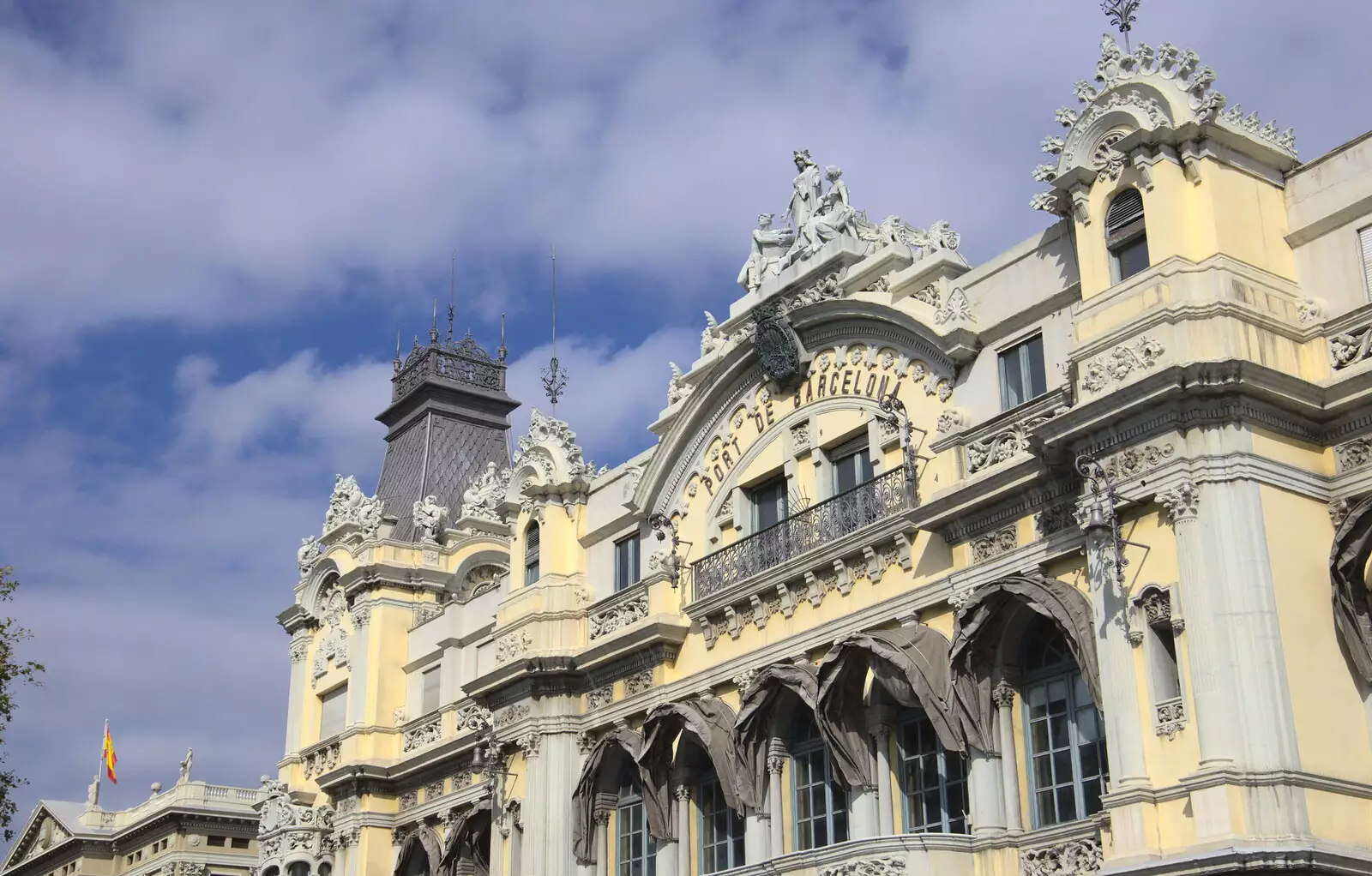 The French-style Port of Barcelona building, from L'Aquarium de Barcelona, Port Vell, Catalonia, Spain - 23rd October 2017