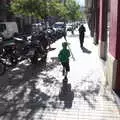 Harry runs off up the street, L'Aquarium de Barcelona, Port Vell, Catalonia, Spain - 23rd October 2017