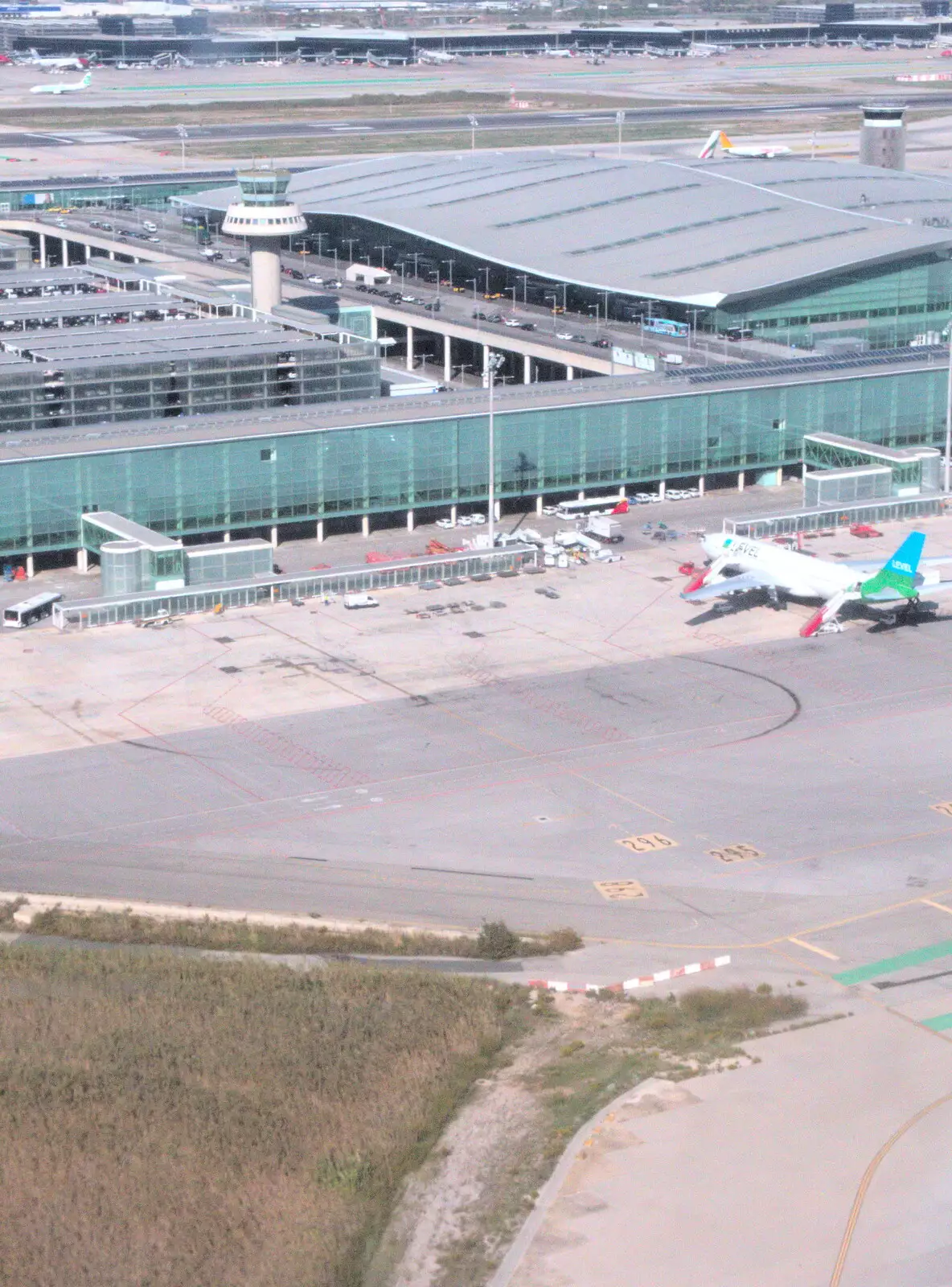 El Prat from the air, from A Barcelona Bus Tour, Catalonia, Spain - 25th October 2017