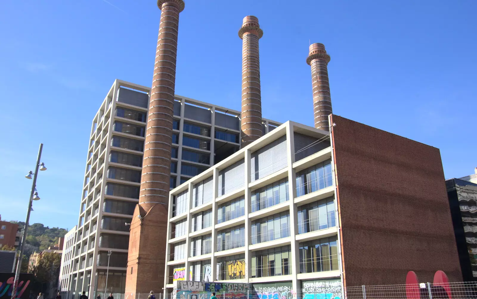 The three chimneys, from A Barcelona Bus Tour, Catalonia, Spain - 25th October 2017