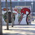 More street art and trees, A Barcelona Bus Tour, Catalonia, Spain - 25th October 2017