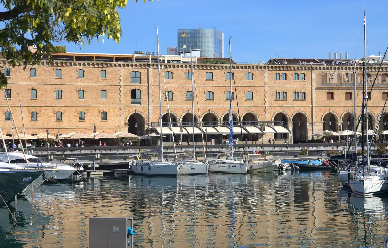 The marina, and the Museu d'Historia, from A Barcelona Bus Tour, Catalonia, Spain - 25th October 2017