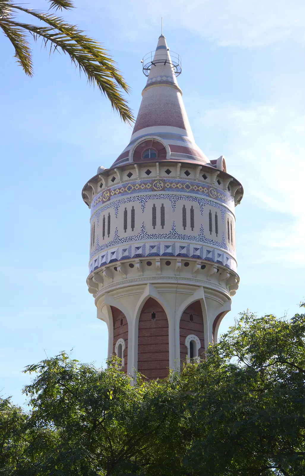 Barcelona's original water tower, from A Barcelona Bus Tour, Catalonia, Spain - 25th October 2017