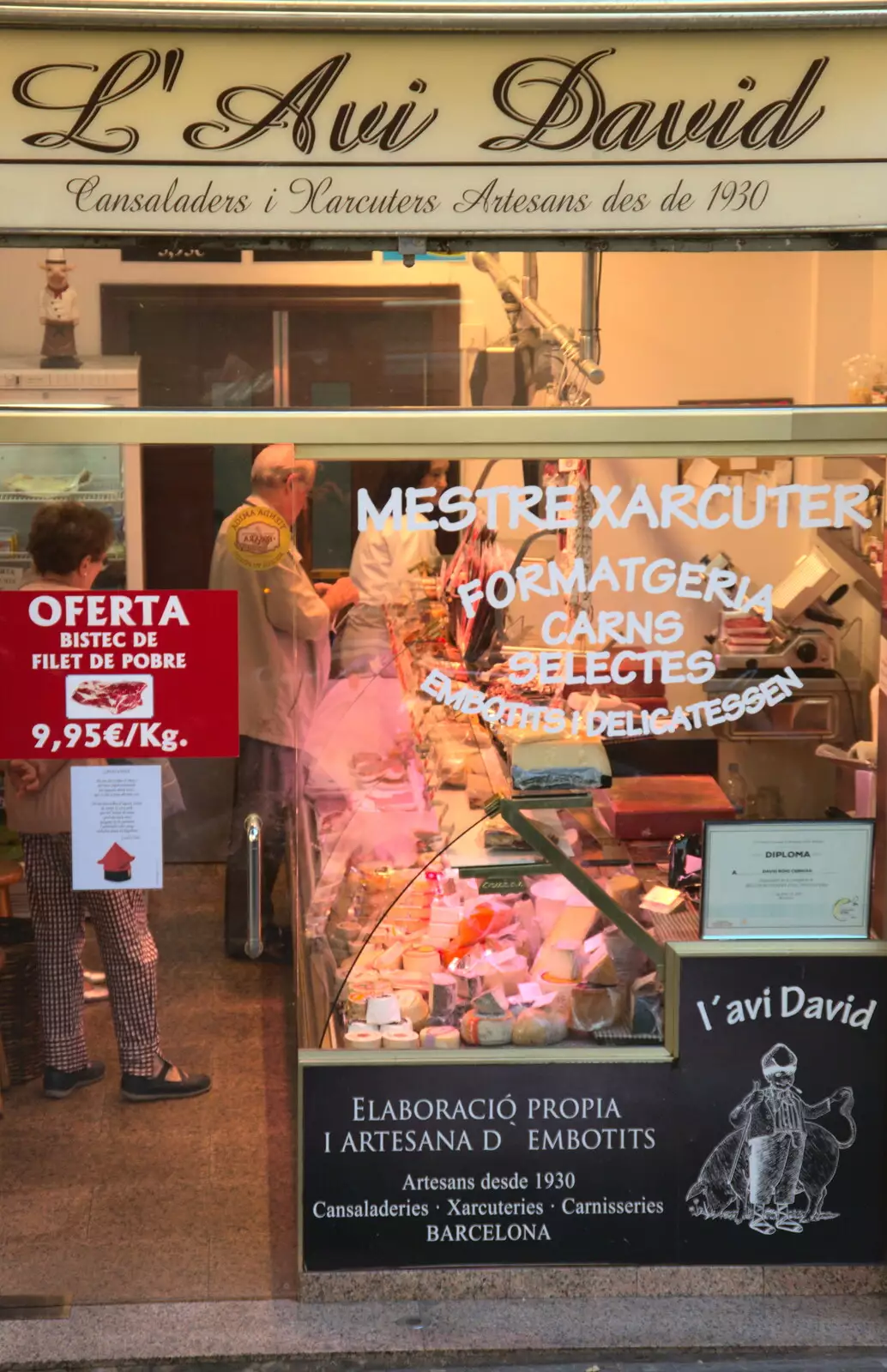 A cheese-and-meat delicatessen, from A Barcelona Bus Tour, Catalonia, Spain - 25th October 2017