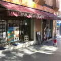 Harry and Isobel come out of Cafeteria El Bravo, A Barcelona Bus Tour, Catalonia, Spain - 25th October 2017