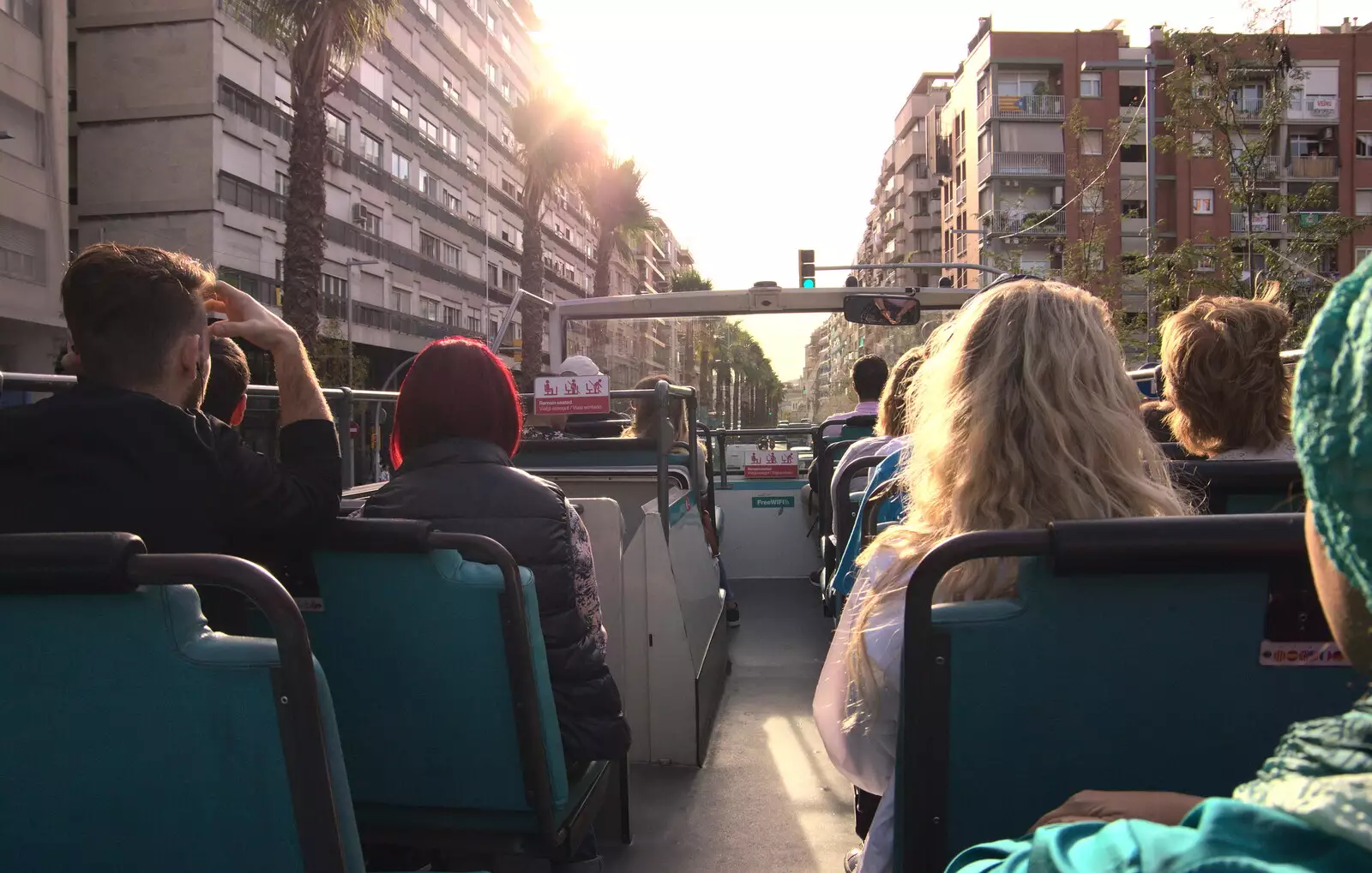 Back on the tour bus, from A Barcelona Bus Tour, Catalonia, Spain - 25th October 2017