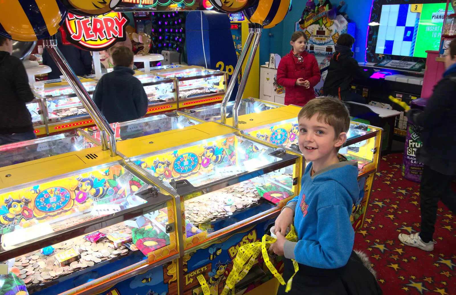 Fred's won a load of tickets, from A Trip to the Amusements, Southwold Pier, Southwold, Suffolk - 5th November 2017