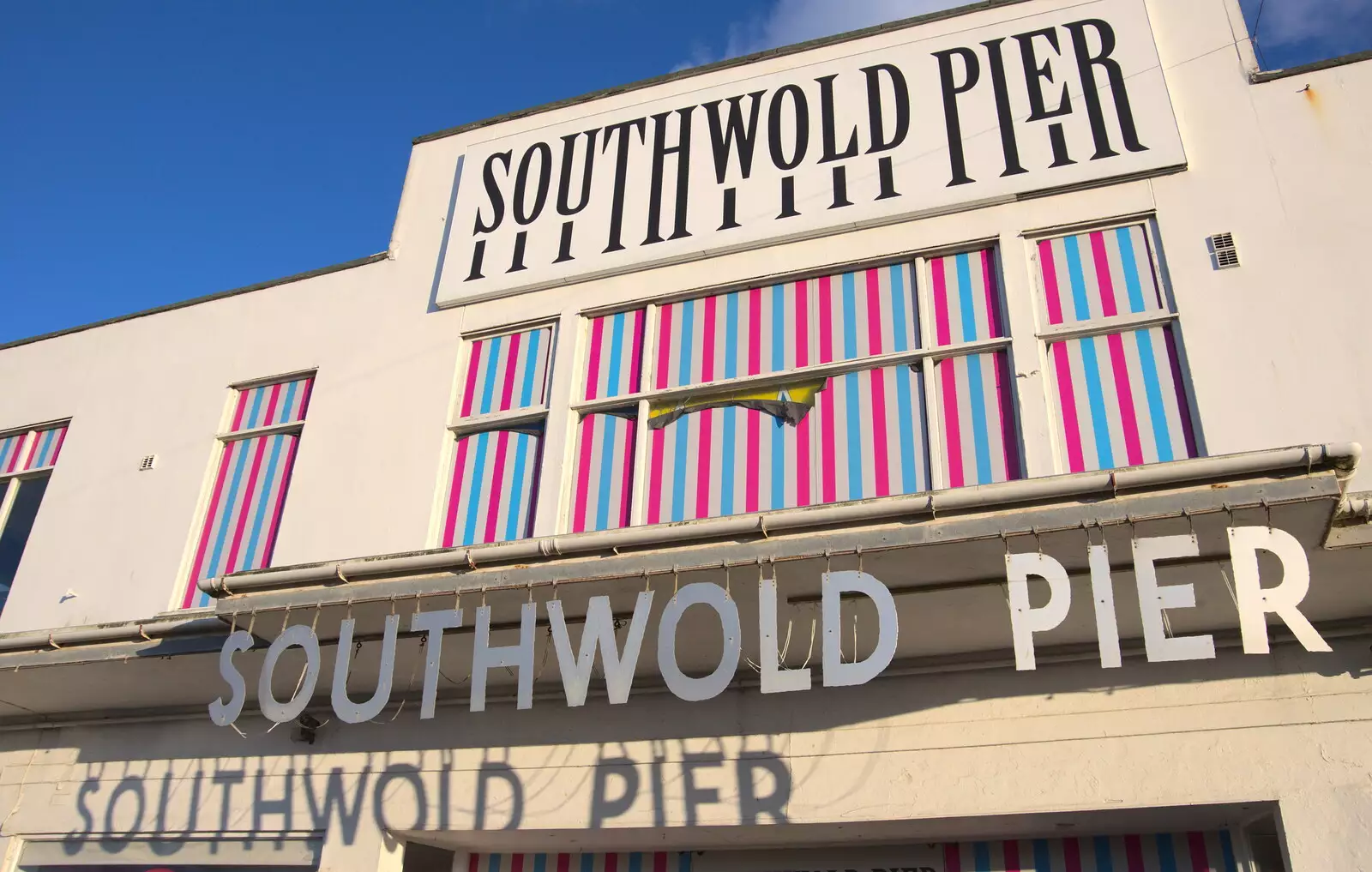 'Southwold Pier' no fewer than four times, from A Trip to the Amusements, Southwold Pier, Southwold, Suffolk - 5th November 2017