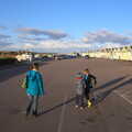 We walk across the almost-empty car park, A Trip to the Amusements, Southwold Pier, Southwold, Suffolk - 5th November 2017